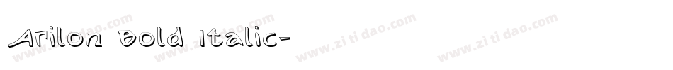 Arilon Bold Italic字体转换